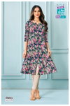 Daisy Vol 2 By Mcm Pure Cotton Printed A Line Flair Kurtis Exporters In India